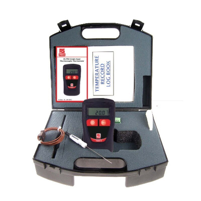 RS PRO Sous Vide Thermometer & Probe Kit for Food Industry Use, E, J, K, N, R, S, T Probe, 1 Input(s), +1372°C Max,