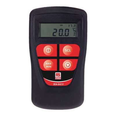 RS PRO Thermocouple Digital Thermometer for HVAC, Industrial Use, E, J, K, N, R, S, T Probe, 1 Input(s), +1372°C Max,