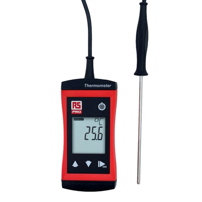 RS PRO RS 1720 Wired Digital Thermometer for General Purpose Use, PT100 Probe, 1 Input(s), +250°C Max, "-20→+100 °C: