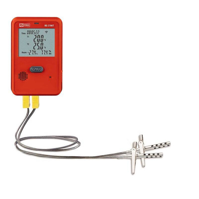 RS PRO DT-270KT Recording Digital Thermometer for Food Industry, Medical, Multipurpose Use, K Probe, +70°C Max