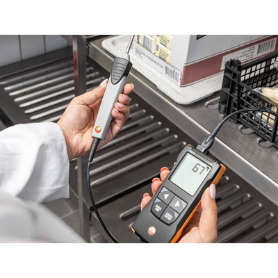 Testo 110 Probe Digital Thermometer for Food Industry Use, NTC, PT100 Probe, +800°C Max