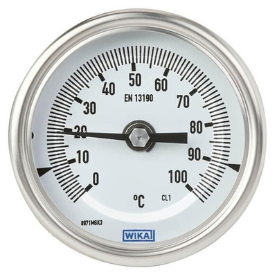 WIKA Dial Thermometer 0 → 200 °C, 57410562