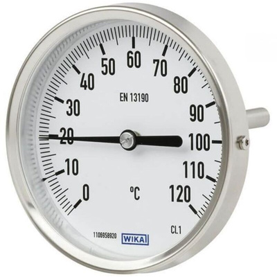 WIKA Dial Thermometer 0 → +120 °C, 14117030