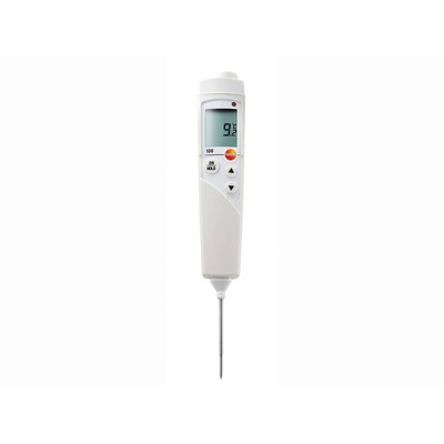 Testo 106 Kit Wired Digital Thermometer for Food Industry, Multipurpose Use, 1 Input(s), +275°C Max, ±0.5 °C Accuracy