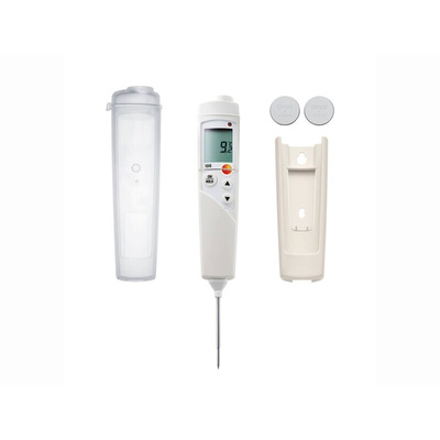 Testo 106 Kit Wired Digital Thermometer for Food Industry, Multipurpose Use, 1 Input(s), +275°C Max, ±0.5 °C Accuracy