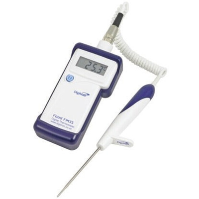 Digitron FM35 Wired Digital Thermometer for Food Industry Use, 1 Input(s), +110°C Max, ±1 °C Accuracy - RS Calibration