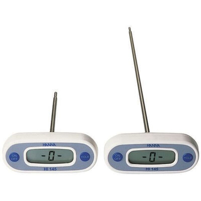 Hanna Instruments HI 145 Wired Digital Thermometer for Food Industry, Industrial Use, 1 Input(s), +220°C Max, ±0.3 °C