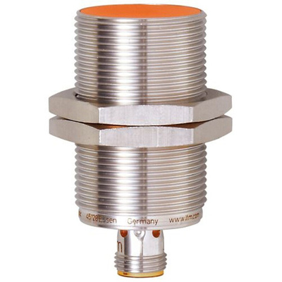 ifm electronic Inductive Barrel-Style Proximity Sensor, M30 x 1.5, 13 mm Detection, PNP & NPN Output, 10 → 30 V