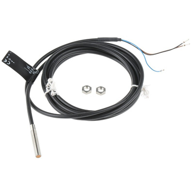 ifm electronic Inductive Barrel-Style Proximity Sensor, M5 x 0.5, 0.8 mm Detection, PNP Output, 10 → 36 V dc,