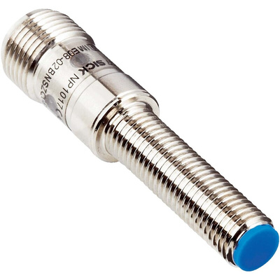 Sick Inductive Barrel-Style Proximity Sensor, M8 x 1, 2 mm Detection, PNP Normally Closed Output, 10 → 30 V, IP67