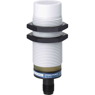 Telemecanique Sensors Capacitive Barrel-Style Proximity Sensor, M30 x 1.5, 15 mm Detection, PNP Output, 24 V, IP67
