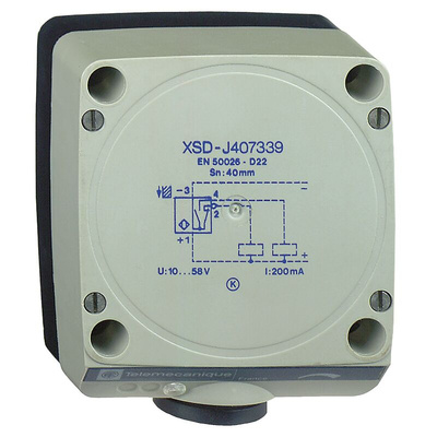 Telemecanique Sensors Inductive Block-Style Proximity Sensor, 40 mm Detection, Analogue Output, 24 V, IP67