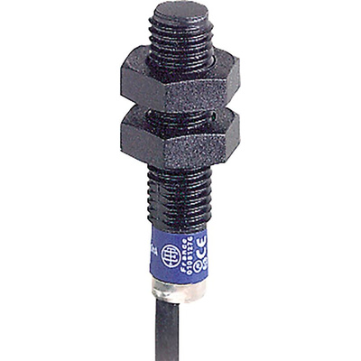Telemecanique Sensors Inductive Barrel-Style Proximity Sensor, M8 x 1, 2.5 mm Detection, PNP Output, 24 V dc, IP67