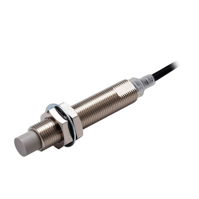 Omron Inductive Barrel-Style Inductive Proximity Sensor, M12 x 1, 8 mm Detection, PNP Output, IP67, IP67G, IP69K