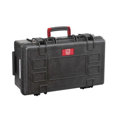 RS PRO Waterproof Plastic, Polymer Watertight Case With Wheels, 550 x 350 x 225mm