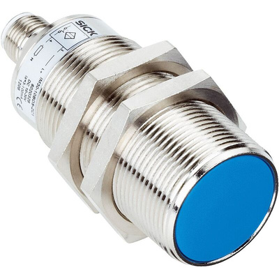 Sick IM Series Inductive Barrel-Style Inductive Proximity Sensor, M30 x 1.5, 15 mm Detection, NPN Output, 10 →