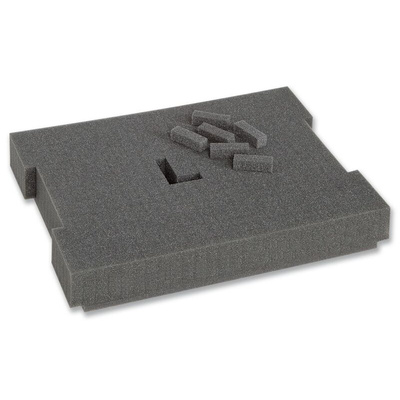 BS SYSTEMS 6000003672 Medium Density Rectangular Foam Insert, For Use With L-BOXX 102, L-BOXX 102 Lid Transparent