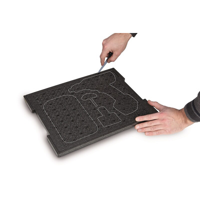 BS SYSTEMS 6000003674 Medium Density Rectangular Foam Insert, For Use With L-BOXX 136, LS-BOXX