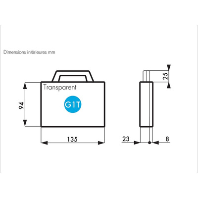 RS PRO Plastic Equipment case, 141 x 127 x 36mm