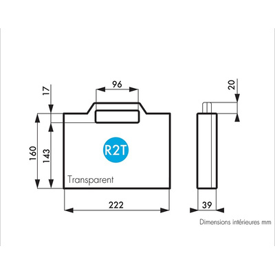 RS PRO Plastic Equipment case, 229 x 189 x 44mm