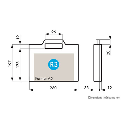 RS PRO Plastic Equipment case, 265 x 226 x 50mm