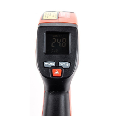 RS PRO Infrared Thermometer, -50°C Min, +380 °C, +716 °F Max, °C and °F Measurements