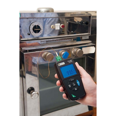 Chauvin Arnoux CA 1821 Wired Digital Thermometer for Temperature measurement Use, E, J, K, N, R, S, T Probe, 1
