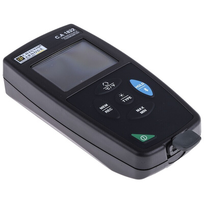 Chauvin Arnoux CA 1822 Wired Digital Thermometer for Multipurpose Use, E, J, K, N, R, S, T Probe, 2 Input(s), +1200 (J)