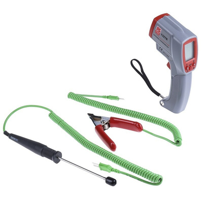 RS PRO RS1327K Thermometer Kit, ±0.1 Reading +1°C % Accuracy, °C and °F Measurements