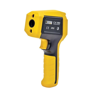 Chauvin Arnoux CA 1860 Infrared Thermometer, -35 °C, -31°F Min, ±1.8 %, ±1.8 °C Accuracy, °C and °F Measurements