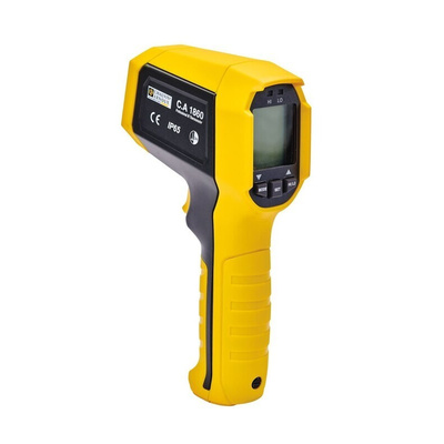 Chauvin Arnoux CA 1860 Infrared Thermometer, -35 °C, -31°F Min, ±1.8 %, ±1.8 °C Accuracy, °C and °F Measurements