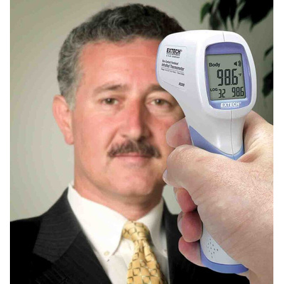 Extech IR200 Forehead Infrared Thermometer, +32°C Min, ±0.3 °C Accuracy, °C and °F Measurements