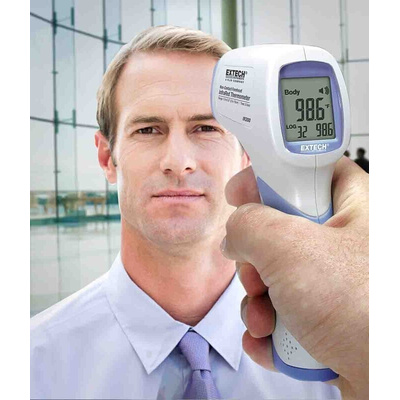 Extech IR200 Forehead Infrared Thermometer, +32°C Min, ±0.3 °C Accuracy, °C and °F Measurements