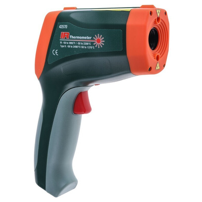 Extech 42570 Infrared Thermometer, -50°C Min, 1 °C Accuracy, °C and °F Measurements