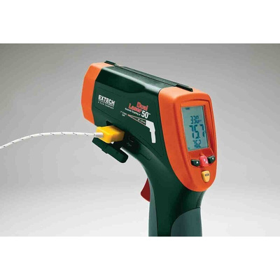 Extech 42570 Infrared Thermometer, -50°C Min, 1 °C Accuracy, °C and °F Measurements