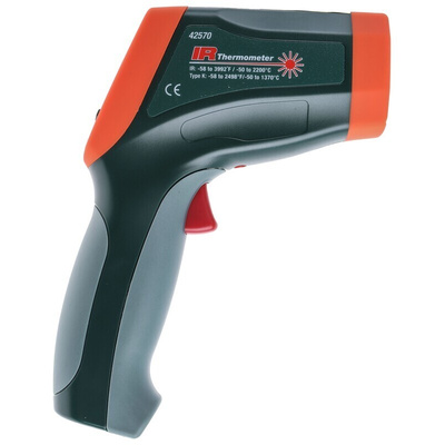 Extech 42570 Infrared Thermometer, -50°C Min, 1 °C Accuracy, °C and °F Measurements