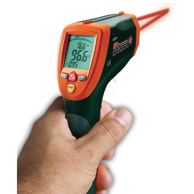 Extech 42570 Infrared Thermometer, -50°C Min, 1 °C Accuracy, °C and °F Measurements