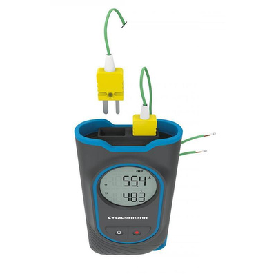SAUERMANN. Probe Digital Thermometer for Multipurpose Use, K Probe, -200 → +1300°C Max - UKAS Calibration