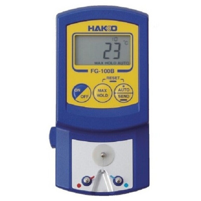 Hakko Soldering Iron Digital Multifunction Thermometer, K Probe, +700°C Max