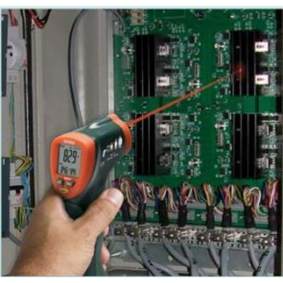 Extech 42510A Mini IR Thermometer, -50°C Min, ±1 Accuracy, °C and °F Measurements