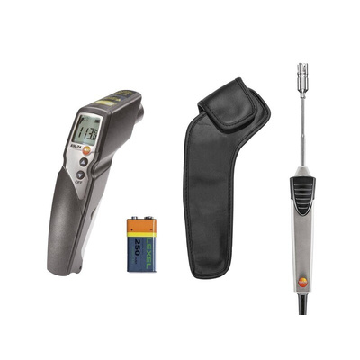 Testo 830-T4-Set Infrared Thermometer Bundle, -30°C Min, ±1 °C Accuracy, °C Measurements