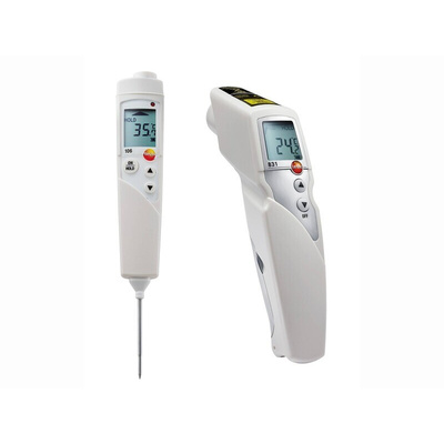Testo 831 + 106 Kit Infrared Thermometer, -30°C Min, ±1.5 °C Accuracy, °C Measurements
