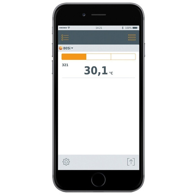 Testo 805i Bluetooth Infrared Thermometer, -30°C Min, ±2.5 °C Accuracy, °C Measurements With RS Calibration