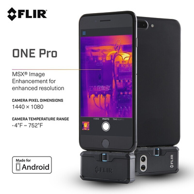 FLIR ONE PRO Android for Smartphones USB-C Thermal Imaging Camera, -20 → +400 °C, 160 x 120pixel Detector