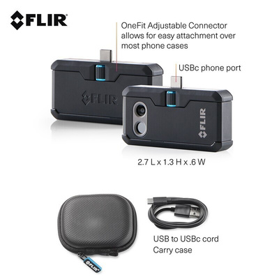 FLIR ONE PRO Android for Smartphones USB-C Thermal Imaging Camera, -20 → +400 °C, 160 x 120pixel Detector