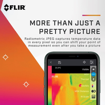 FLIR ONE PRO Android for Smartphones USB-C Thermal Imaging Camera, -20 → +400 °C, 160 x 120pixel Detector
