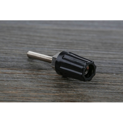 RS PRO 16A, Black Binding Post With Brass Contacts and Nickel Plated