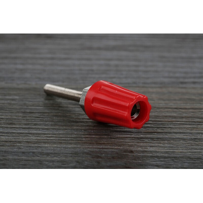 RS PRO 16A, Red Binding Post With Brass Contacts and Nickel Plated