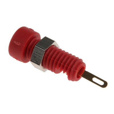 Hirschmann Test & Measurement Red Female Banana Plug - Solder, 60V dc