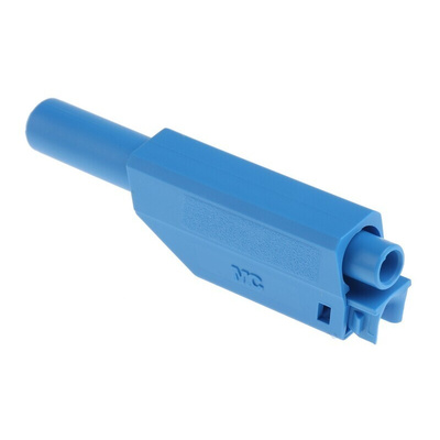 Staubli Blue Male Banana Plug, 4 mm Connector, Solder Termination, 32A, 1000V, Gold Plating
